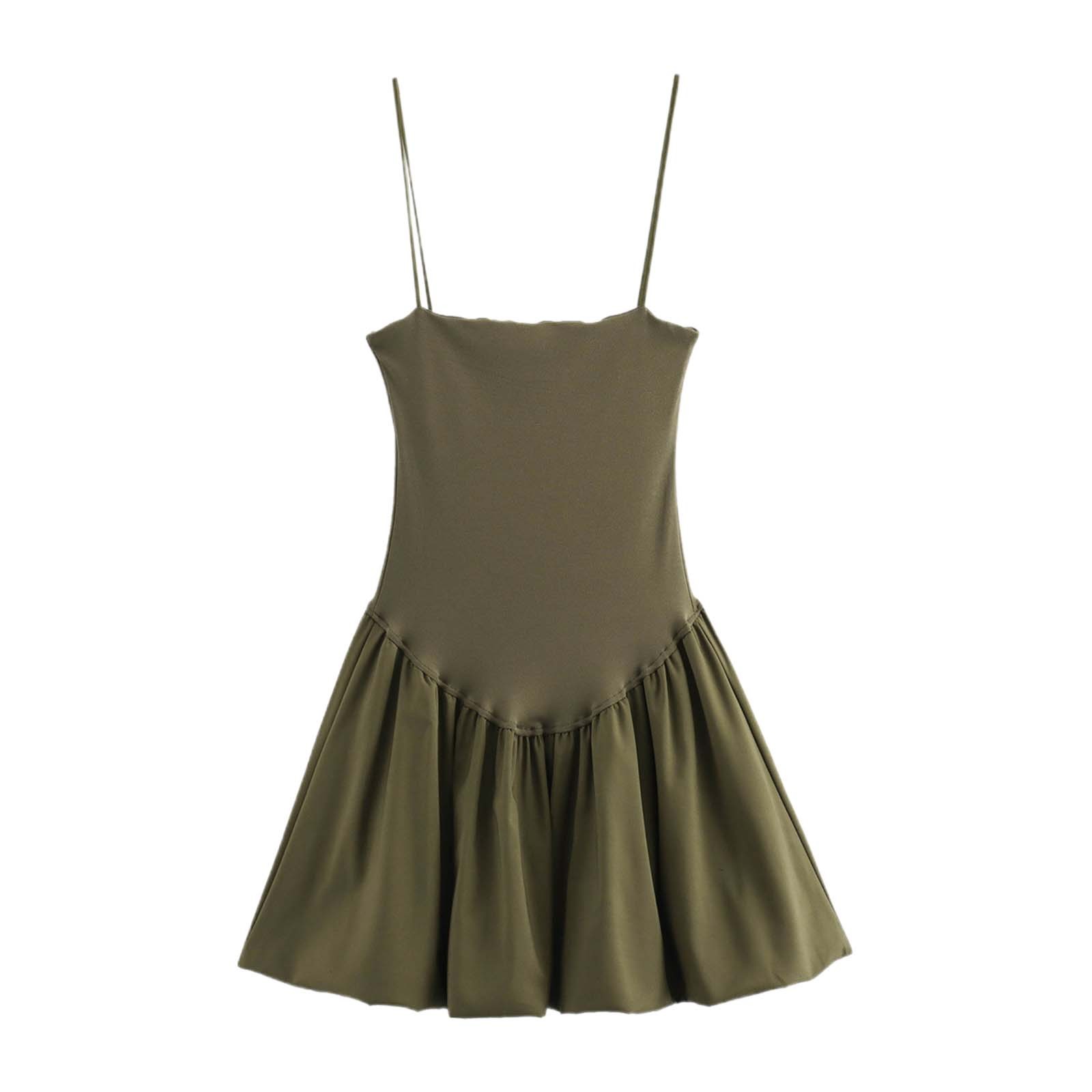 thumbnail image 2 of Vestido de gasa con volantes y patchwork para mujer: elegante atuendo para fiestas de verano y bodas, 2 of 4